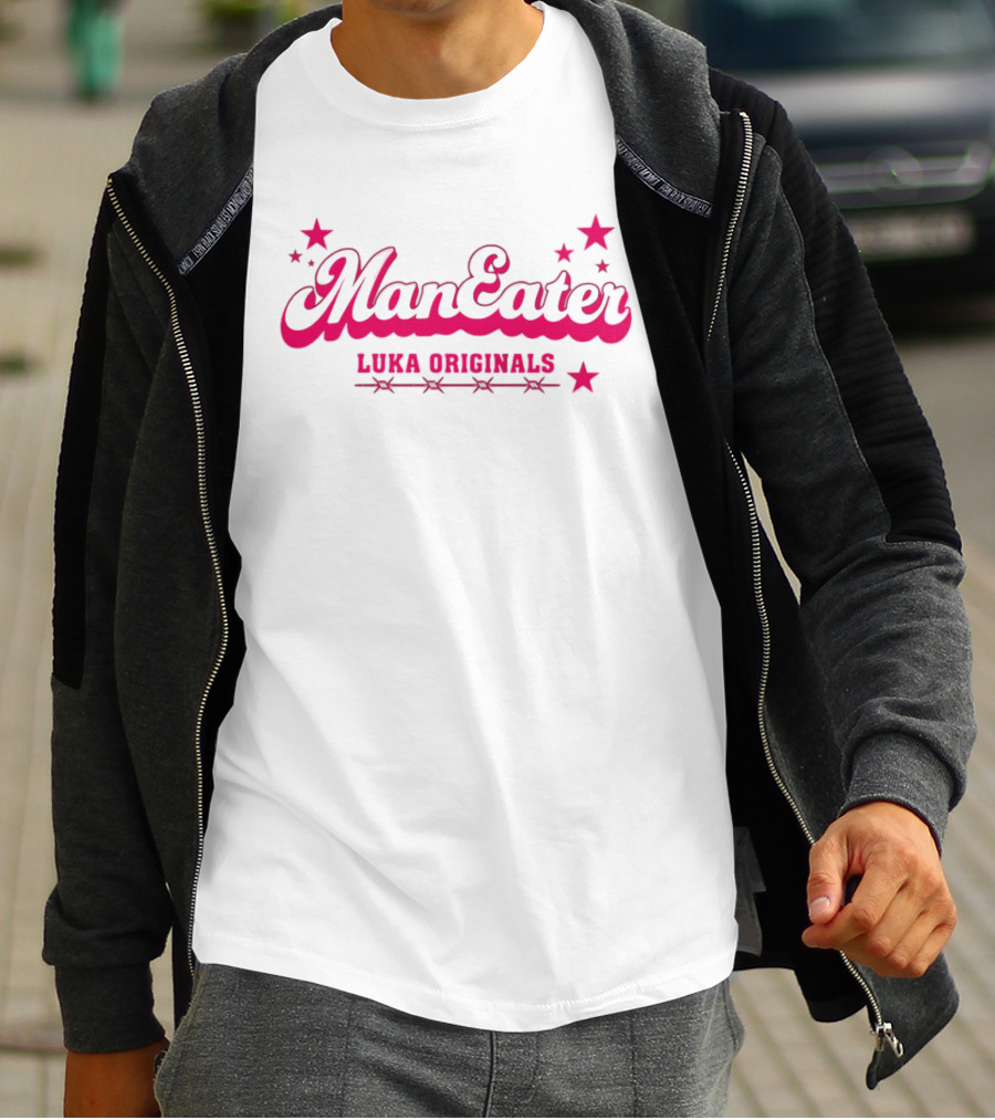 Man Eater Stars Luka Originals Bold Pink Sporty T-Shirt