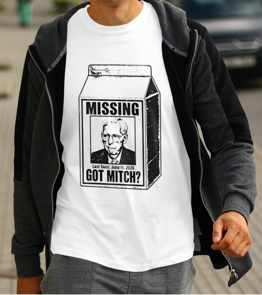 Missing Mitch McConnell Got Mitch Milk Carton T-Shirt