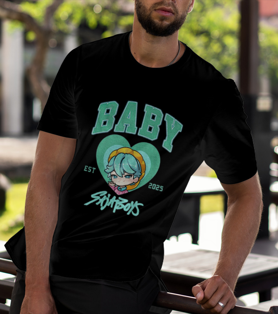 Baby Saja Boys Kpop Demon Hunters Est 2025 Anime Character Heart T-Shirt