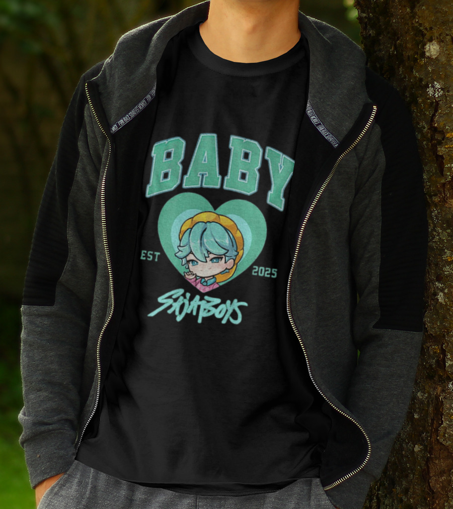 Baby Saja Boys Kpop Demon Hunters Est 2025 Anime Character Heart T-Shirt