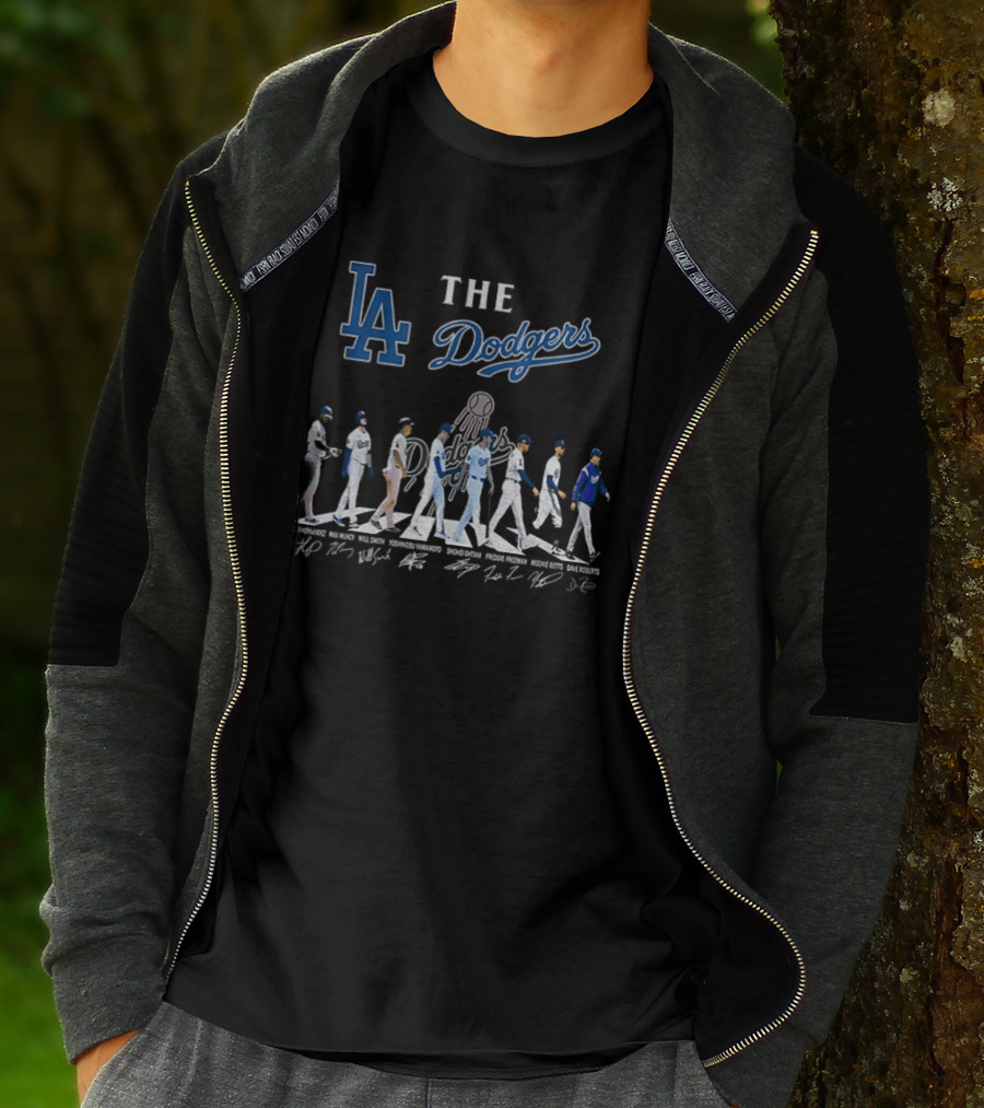 Los Angeles Dodgers Abbey Road MLB Baseball The Dodgers Signatures T-Shirt