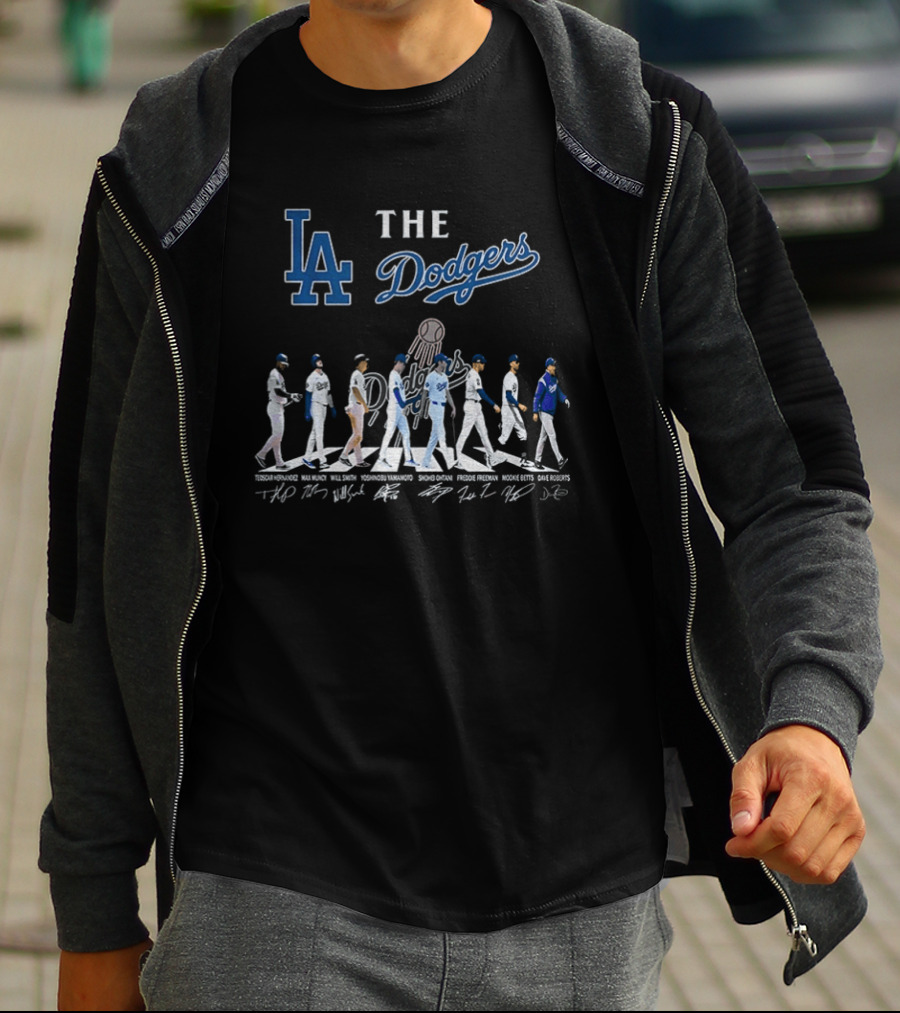 Los Angeles Dodgers Abbey Road MLB Baseball The Dodgers Signatures T-Shirt
