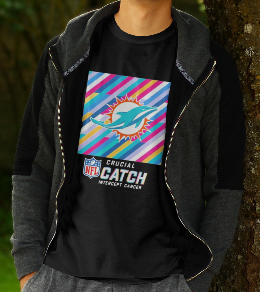 Crucial Catch Intercept Cancer NFL Miami Dolphins 2024 T-Shirt