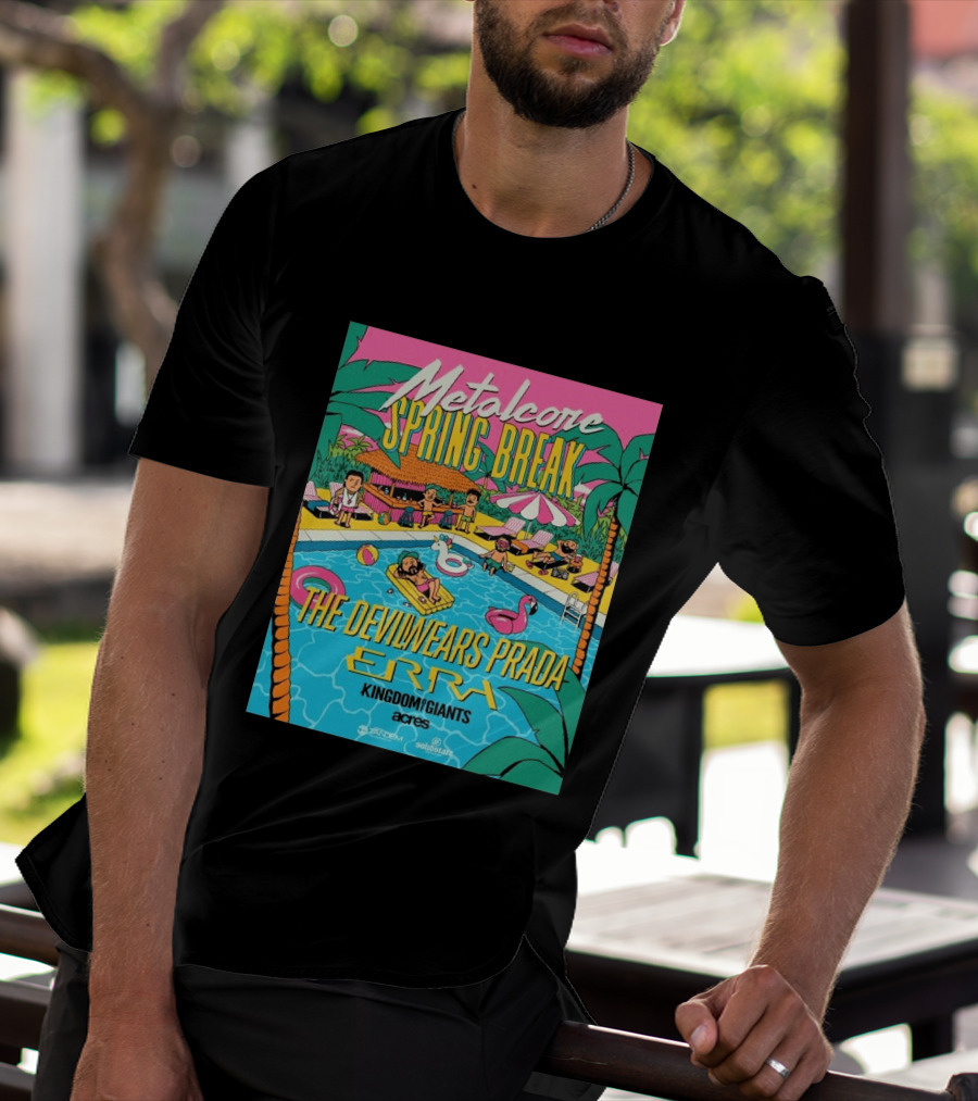 Metalcore Spring Break The Devil Wears Prada ERRA Kingdom Of Giants Acres Tour 2025 T-Shirt