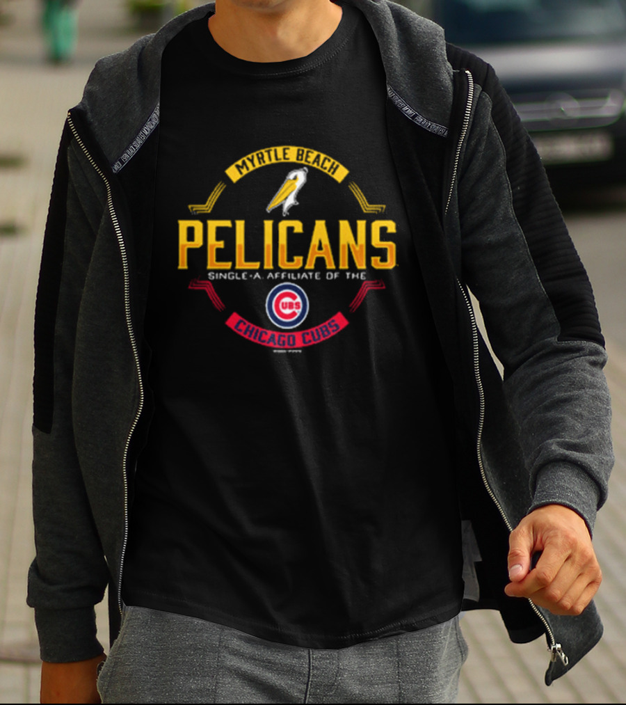 Myrtle Beach Pelicans Single A Affiliate Chicago Cubs Baseball Team T-Shirt