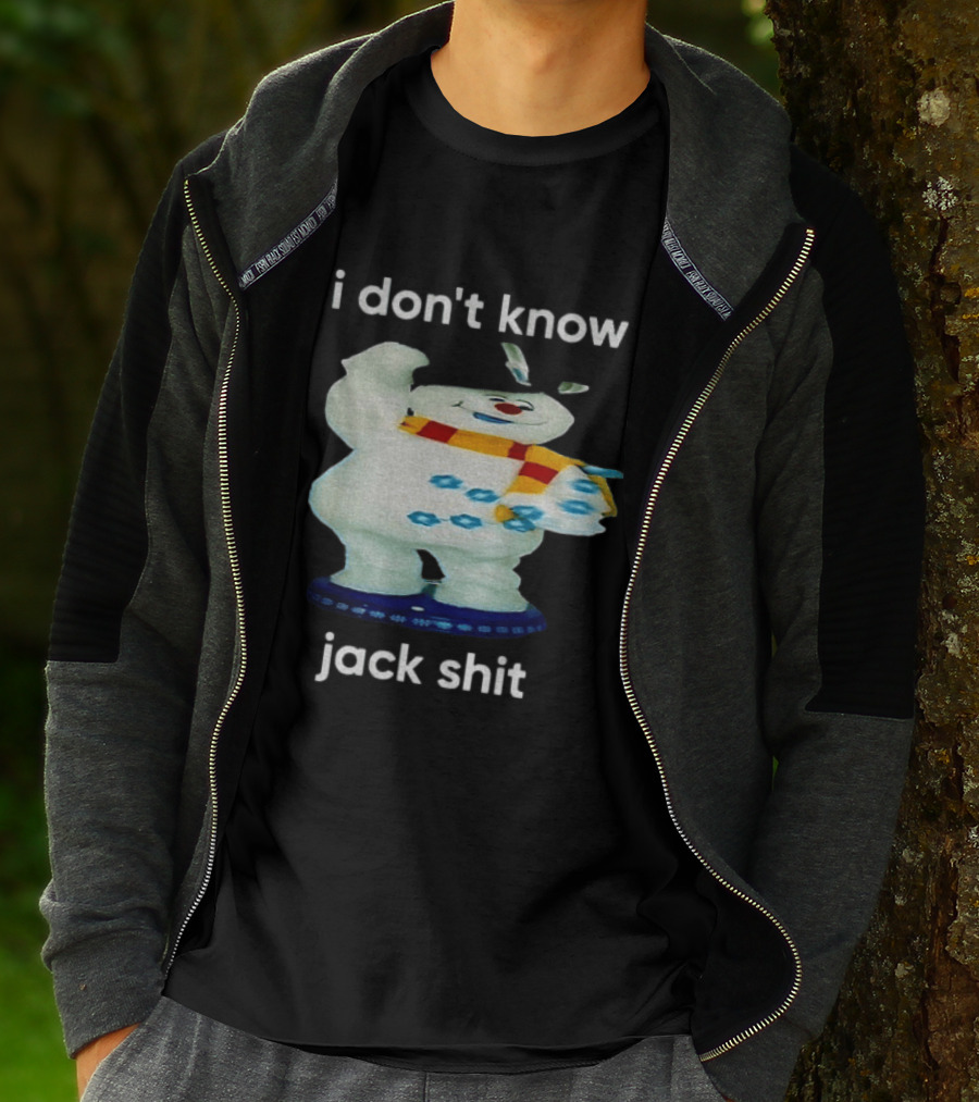 I Don't Know Jack Shit Snowman Scarf Spinning Gemmy T-Shirt