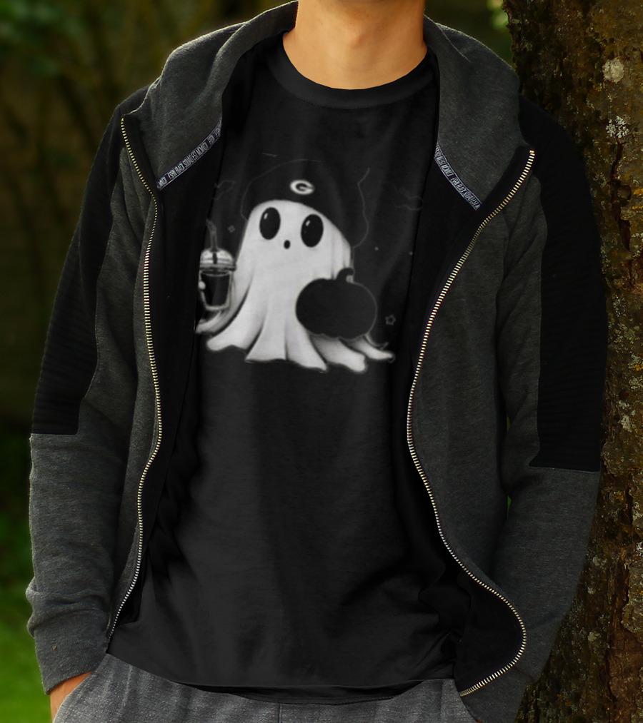 Halloween Green Bay Packers Ghost Pumpkin Football Fan Merchandise T-Shirt