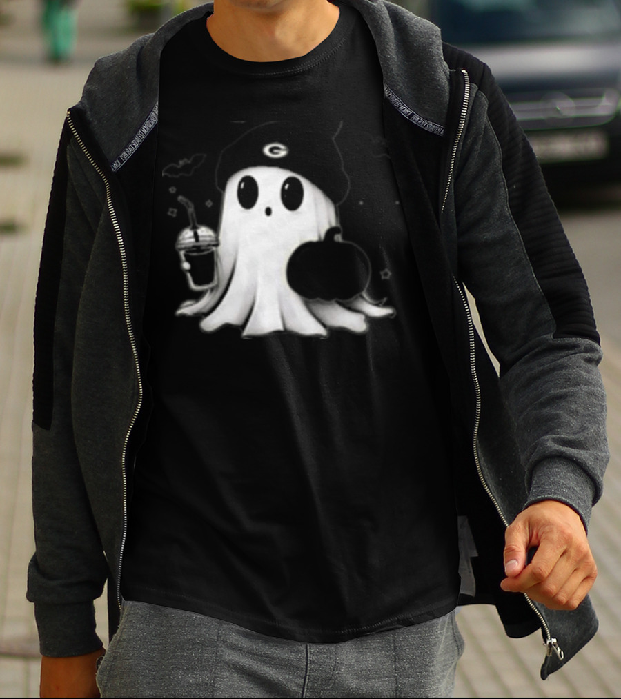 Halloween Green Bay Packers Ghost Pumpkin Football Fan Merchandise T-Shirt