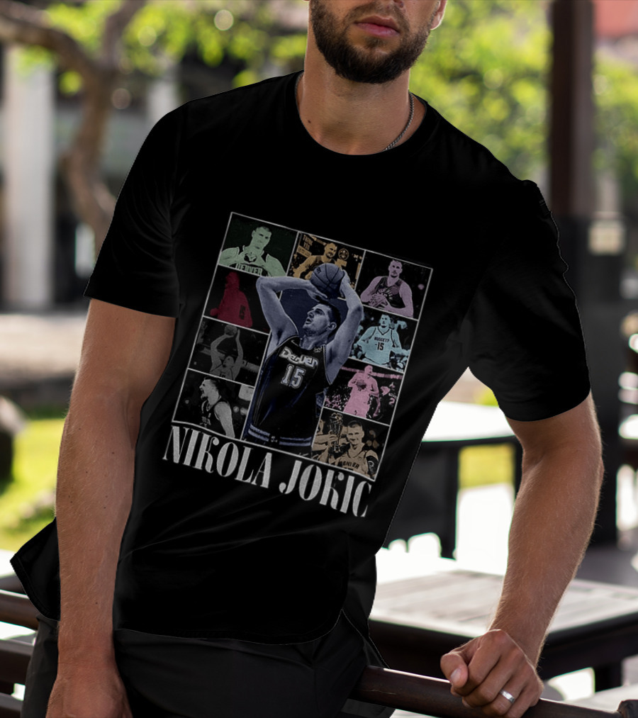 Nikola Jokic Denver Nuggets Basketball Collage T-Shirt