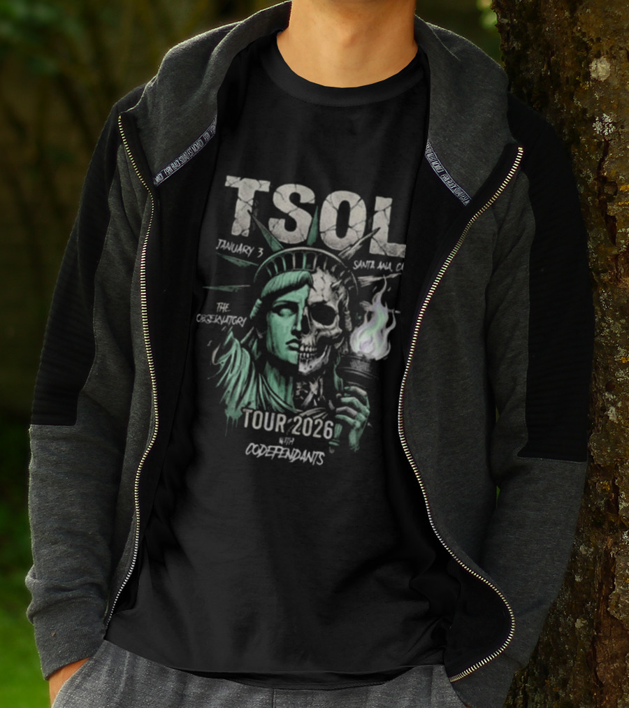 TSOL Tour 2026 The Observatory Santa Ana CA January 3 With Codefendants T-Shirt