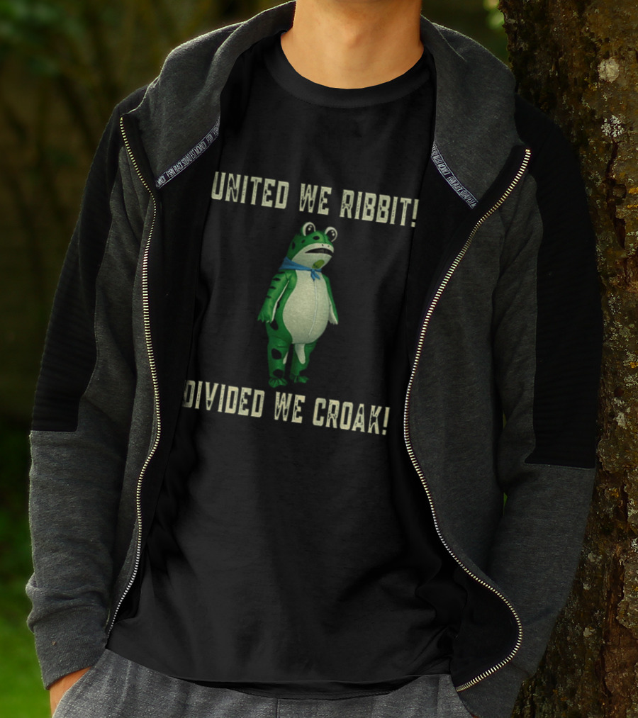 United We Ribbit Divided We Croak Frog Of Portland 2025 T-Shirt