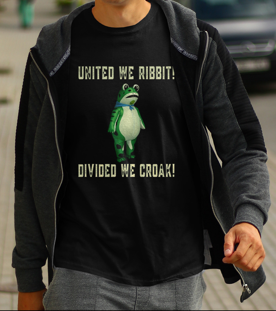 United We Ribbit Divided We Croak Frog Of Portland 2025 T-Shirt
