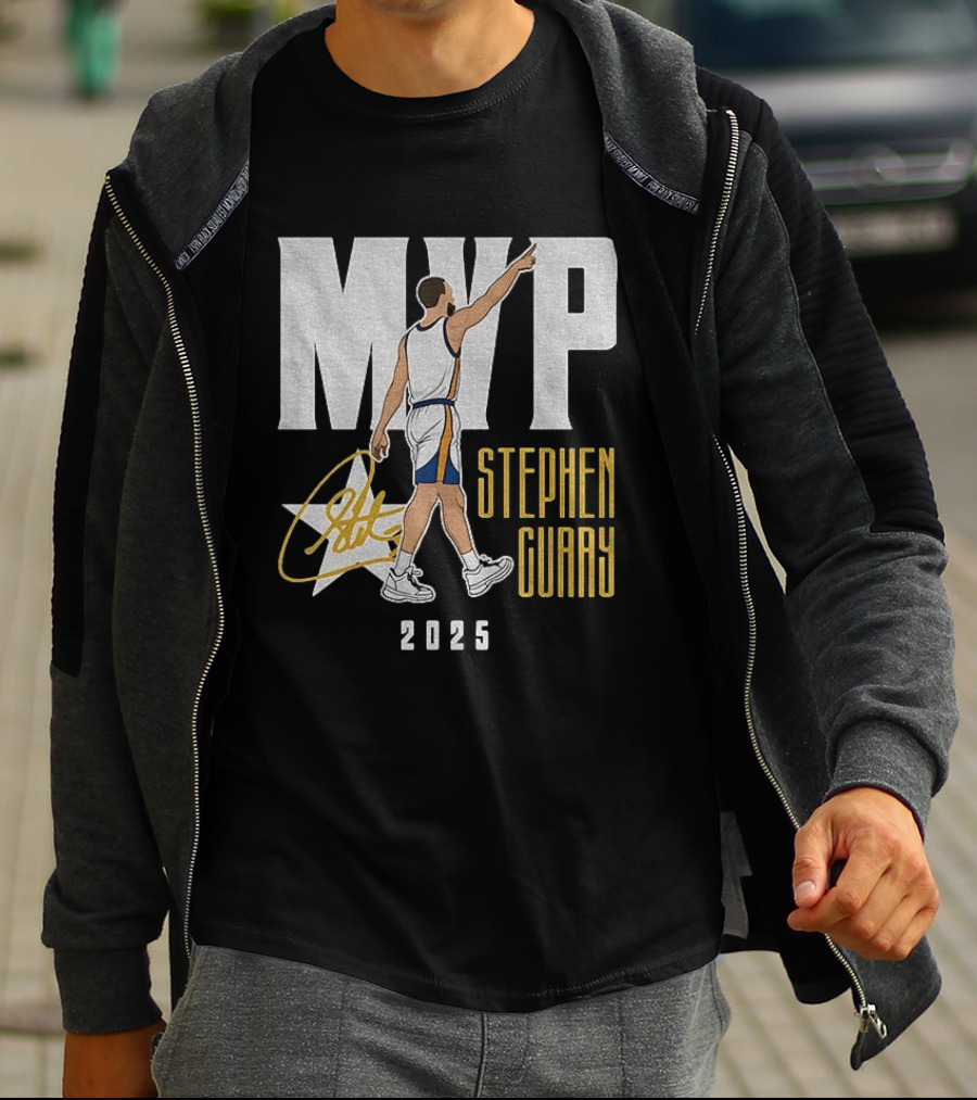 Stephen Curry MVP 2025 Basketball Champion Star Signature T-Shirt