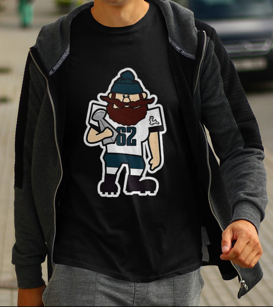 Yukon Cornelius 62 Philadelphia Eagles Football Trophy T-Shirt