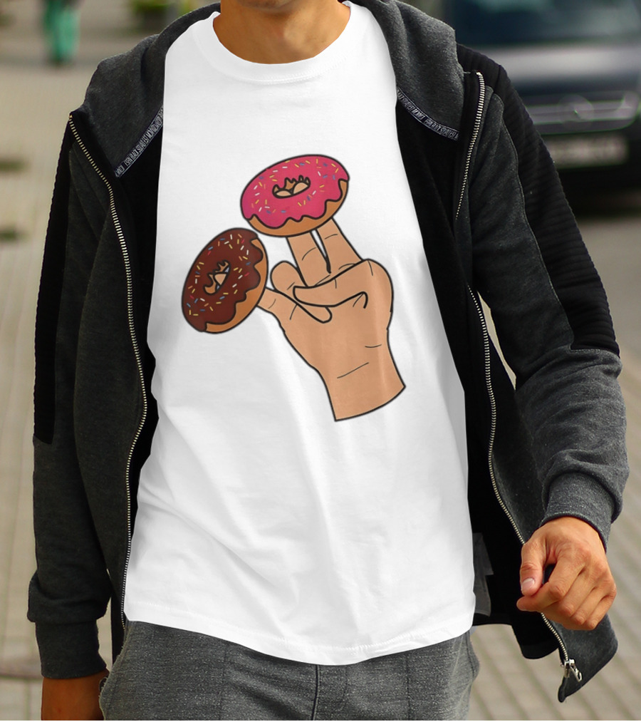 2 In The Pink 1 In The Stink Donut Fingers T-Shirt