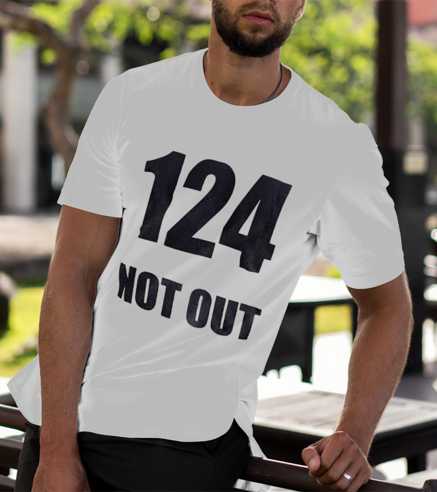 124 Not Out India Political T-Shirt