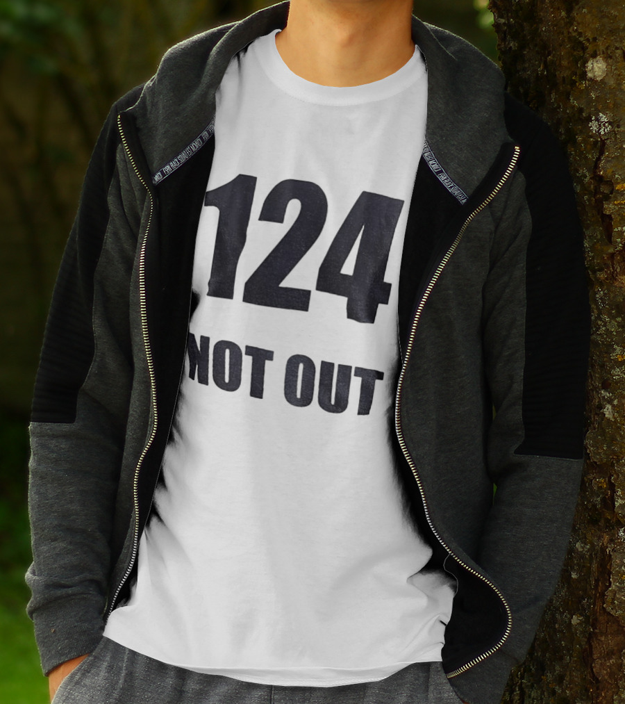 124 Not Out India Political T-Shirt