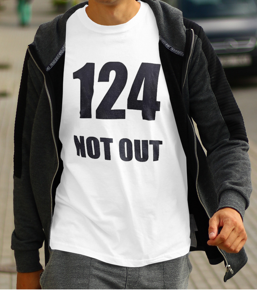 124 Not Out India Political T-Shirt
