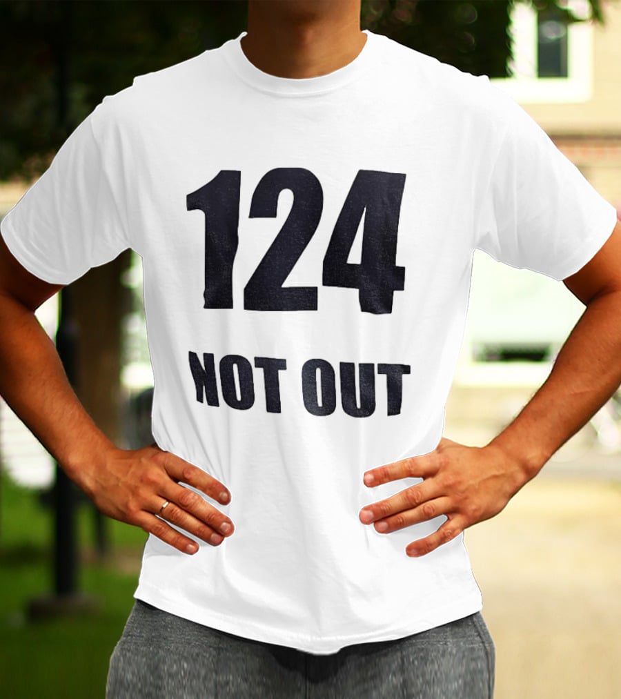 124 Not Out India Political T-Shirt