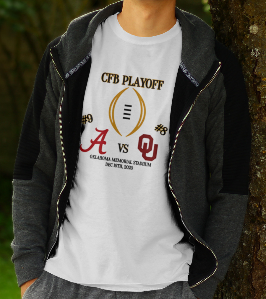 CFB Playoff Alabama Vs Oklahoma December 31 2025 Oklahoma Memorial Stadium T-Shirt