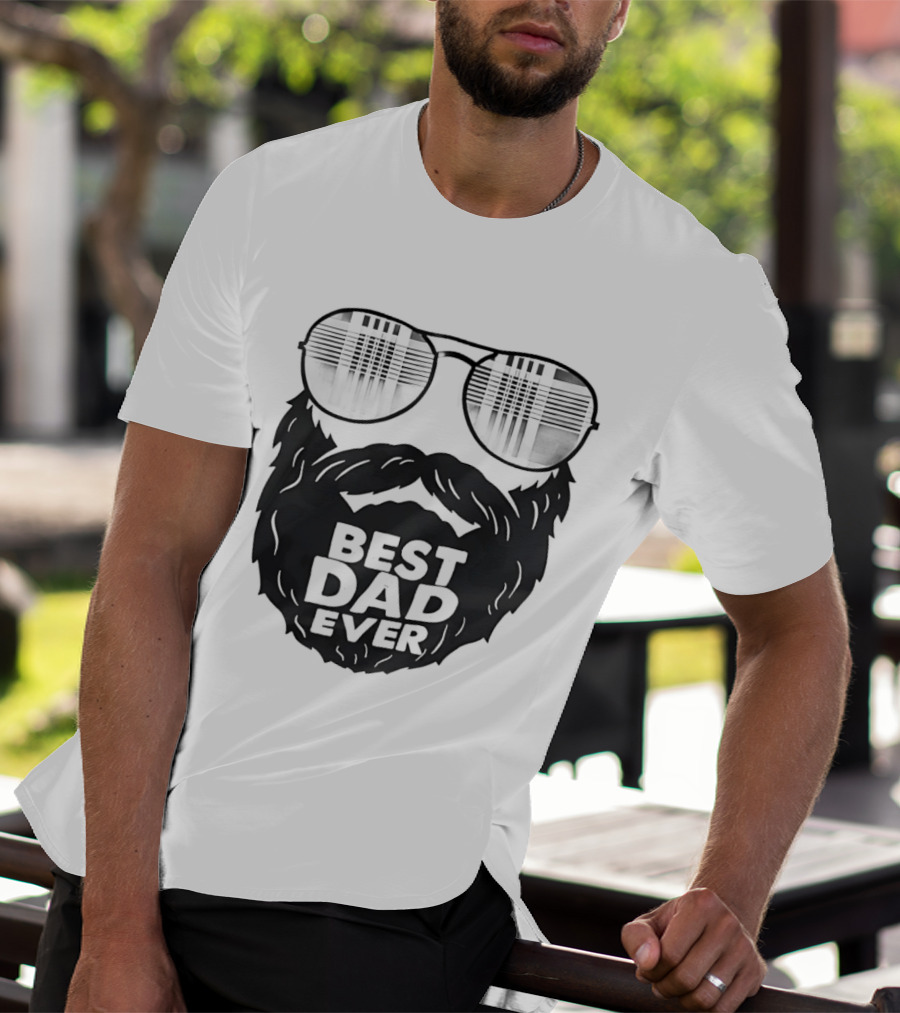 Best Dad Ever Beard Sunglasses T-Shirt