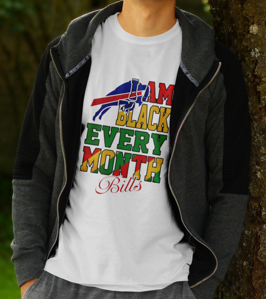 Buffalo Bills I Am Black Every Month Juneteenth Bills T-Shirt