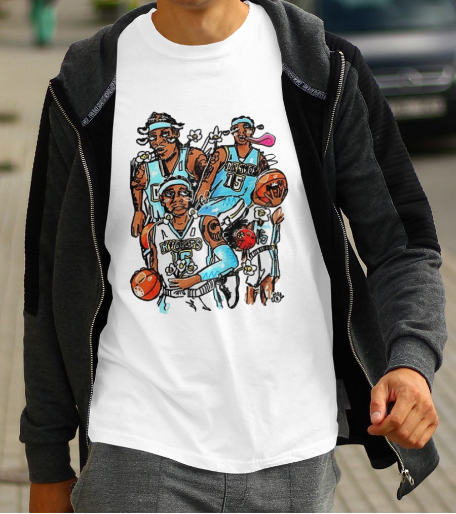 Carmelo Anthony Denver Nuggets NBA Basketball Player Iconic Moments T-Shirt
