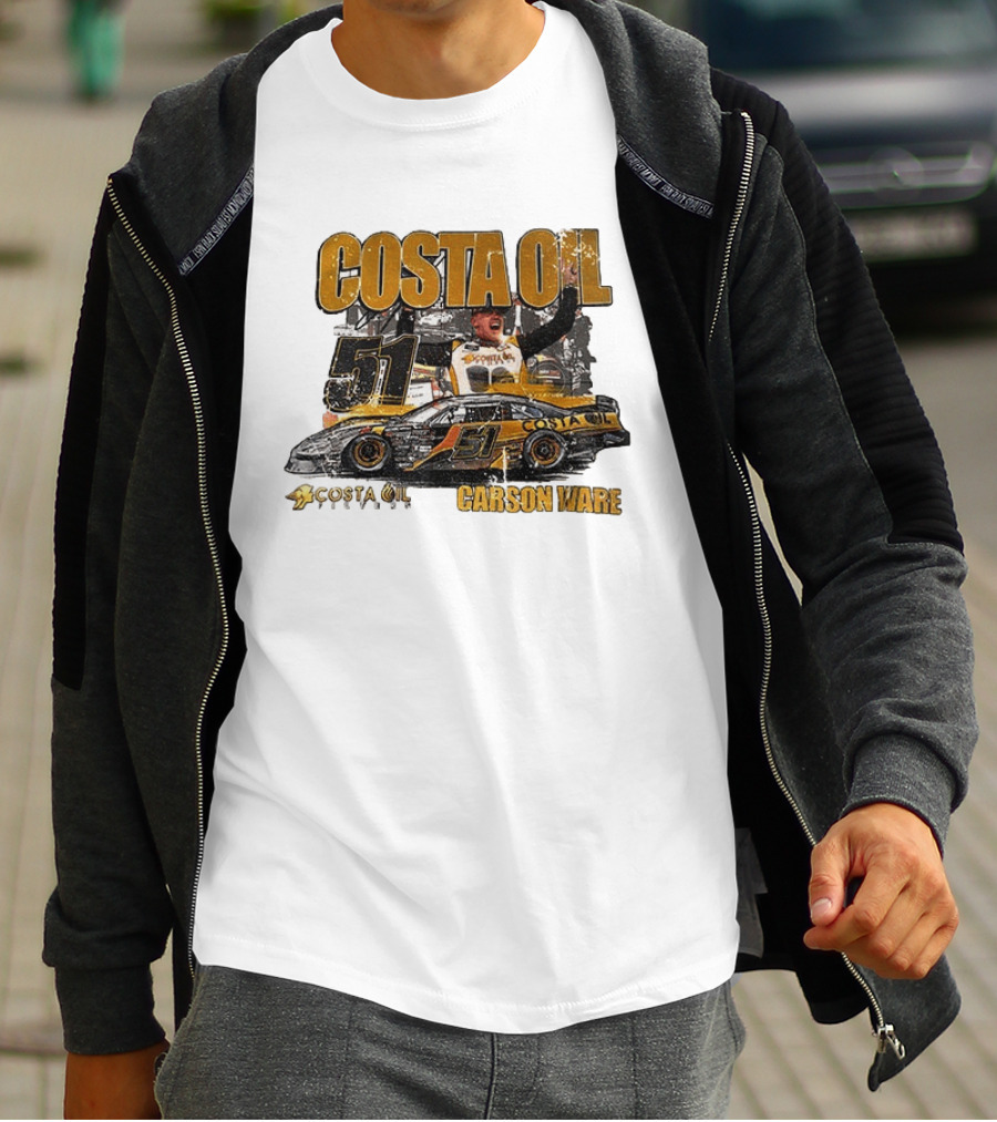 Costa Oil Racing Carson Ware 51 Nascar Victory Celebration T-Shirt