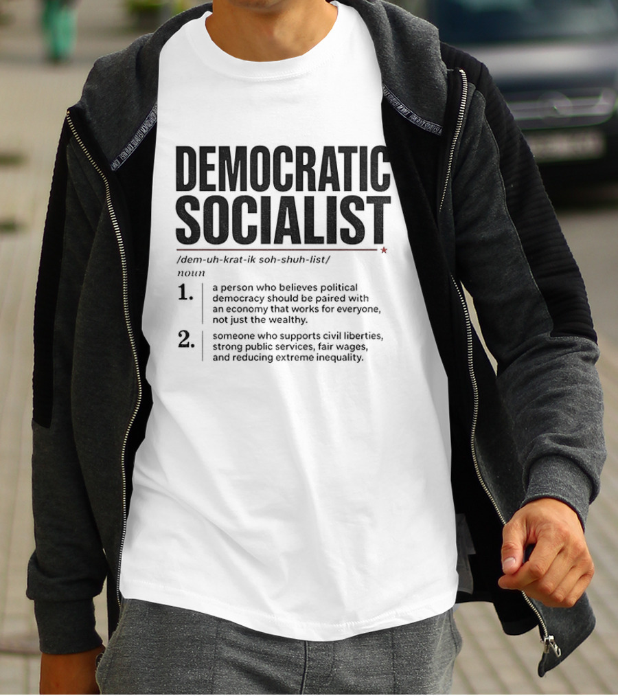 Democratic Socialist Definition Political Democracy Social Ownership Ending Inequality T-Shirt
