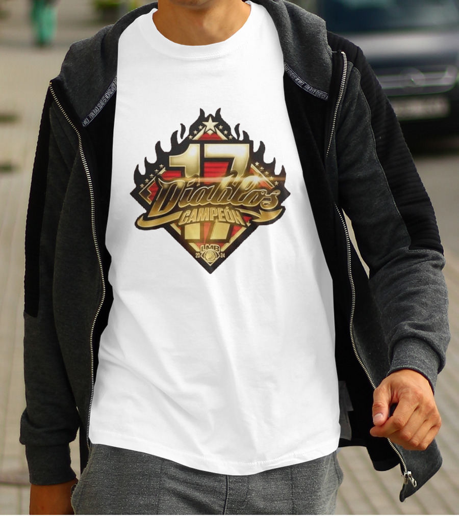 Diablos Rojos Del Mexico 17 Campeon LMB Serie Del Rey 2024 T-Shirt