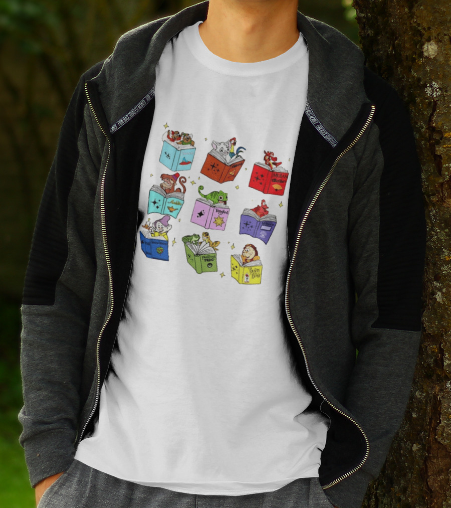 Disney Princess Sidekicks Reading Club Tangled Book Lover T-Shirt