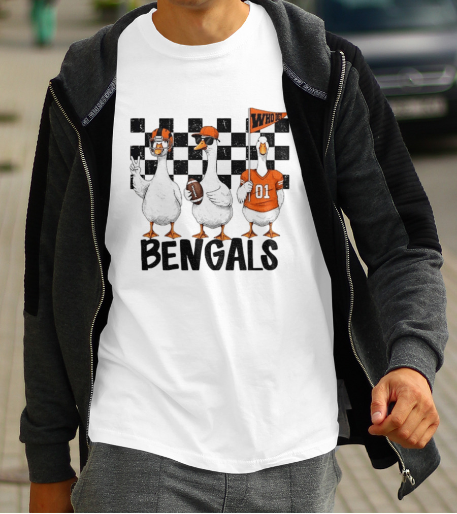 Goose Bengals Who Dey Cincinnati Football Game Day T-Shirt
