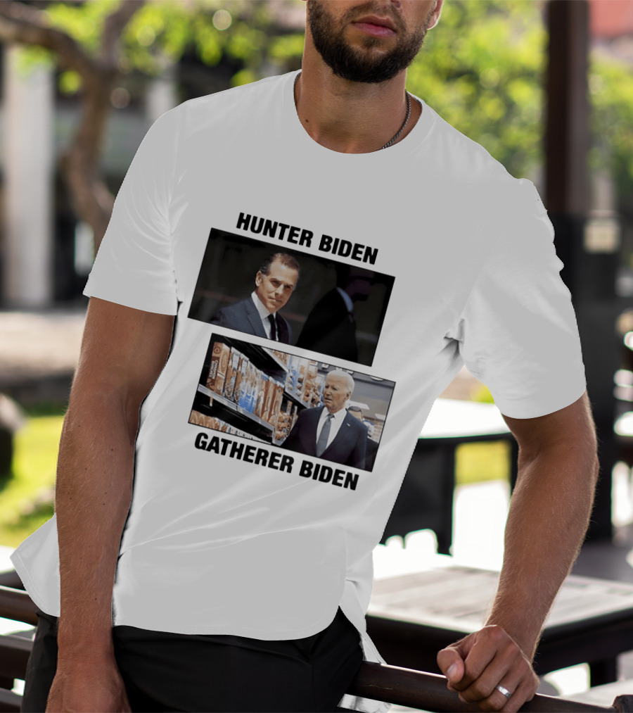 Hunter Biden Gatherer Biden Humorous Political Parody Image T-Shirt