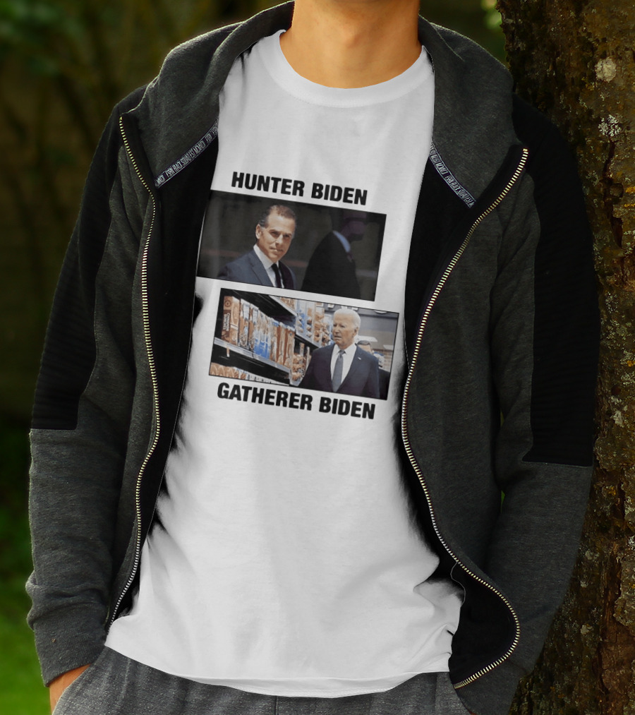 Hunter Biden Gatherer Biden Humorous Political Parody Image T-Shirt