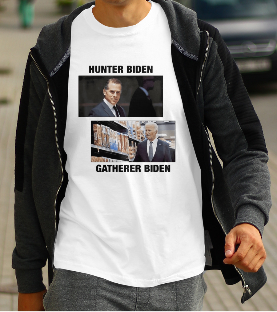 Hunter Biden Gatherer Biden Humorous Political Parody Image T-Shirt