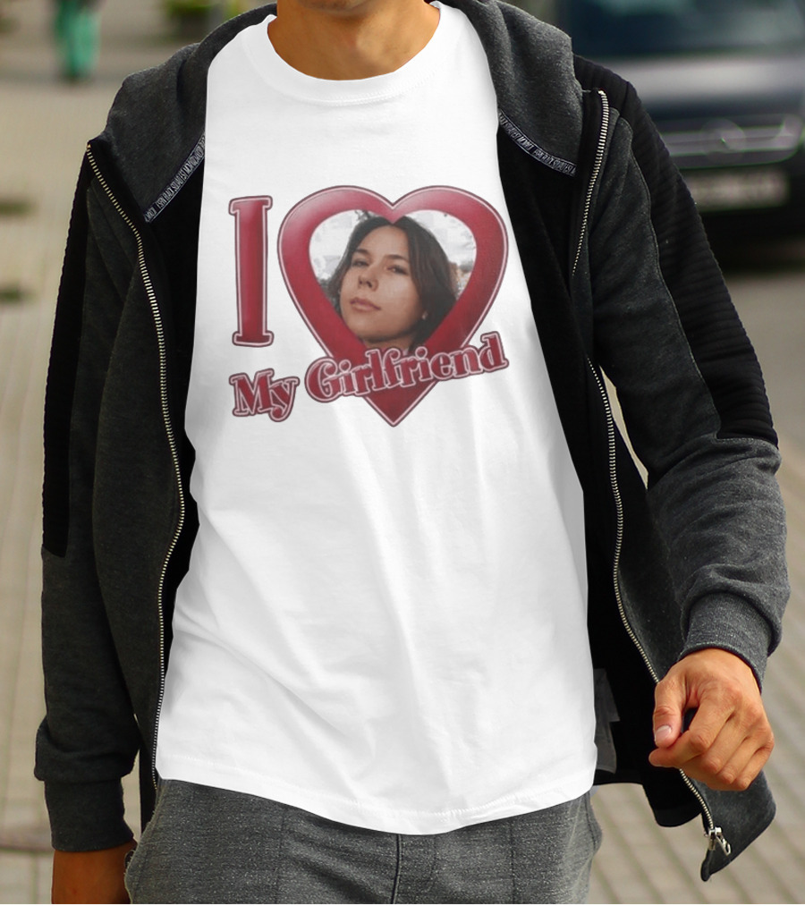 I Heart My Girlfriend Gigi Perez Photo Inside Heart T-Shirt