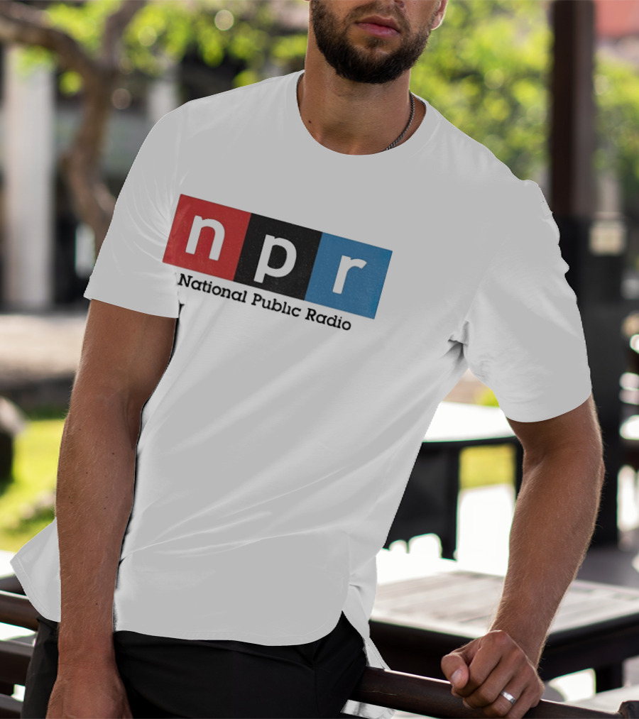 NPR National Public Radio Iconic Logo Red Black Blue T-Shirt