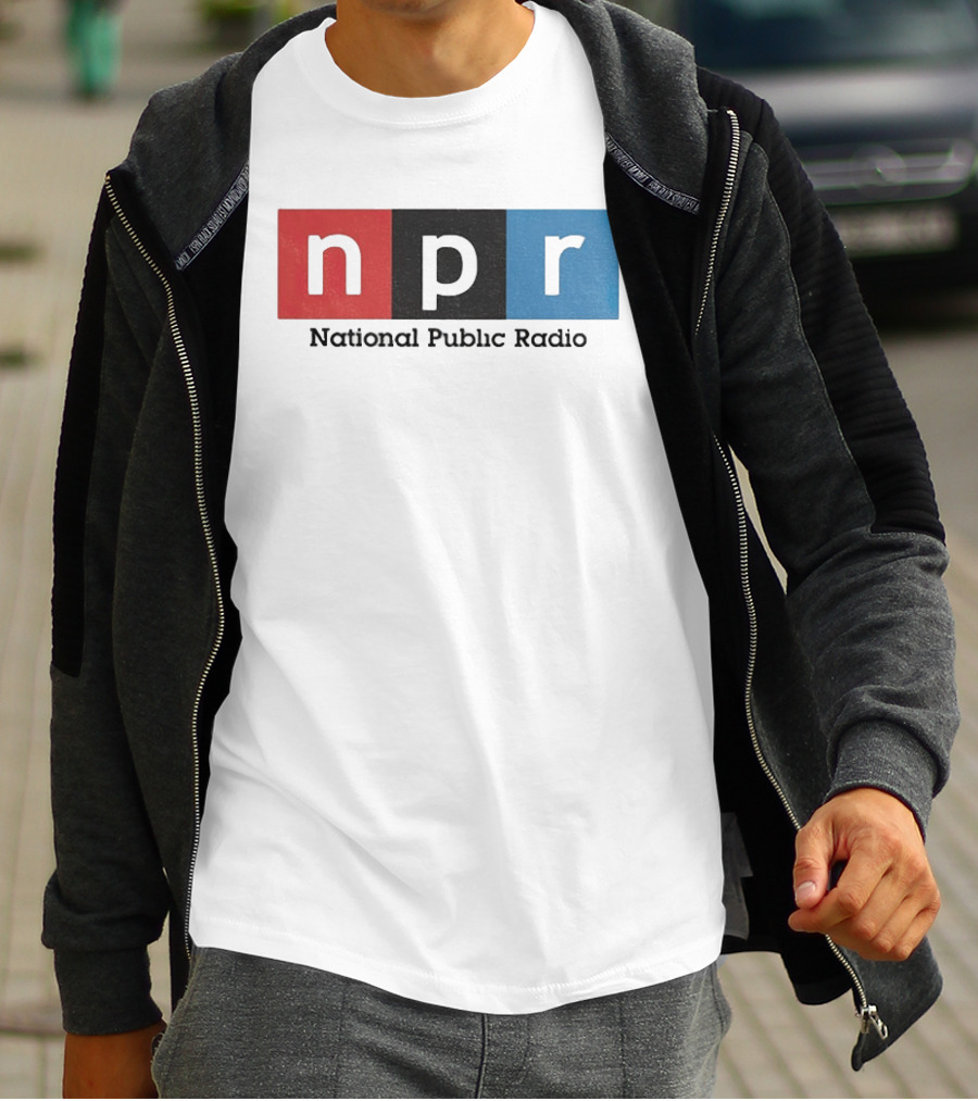 NPR National Public Radio Iconic Logo Red Black Blue T-Shirt