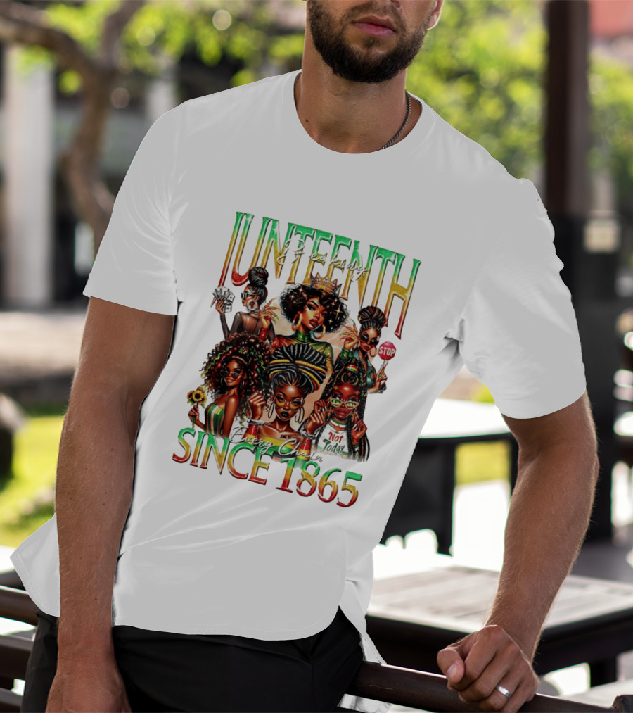 Juneteenth Breaking Every Chain Black Girl Since 1865 T-Shirt