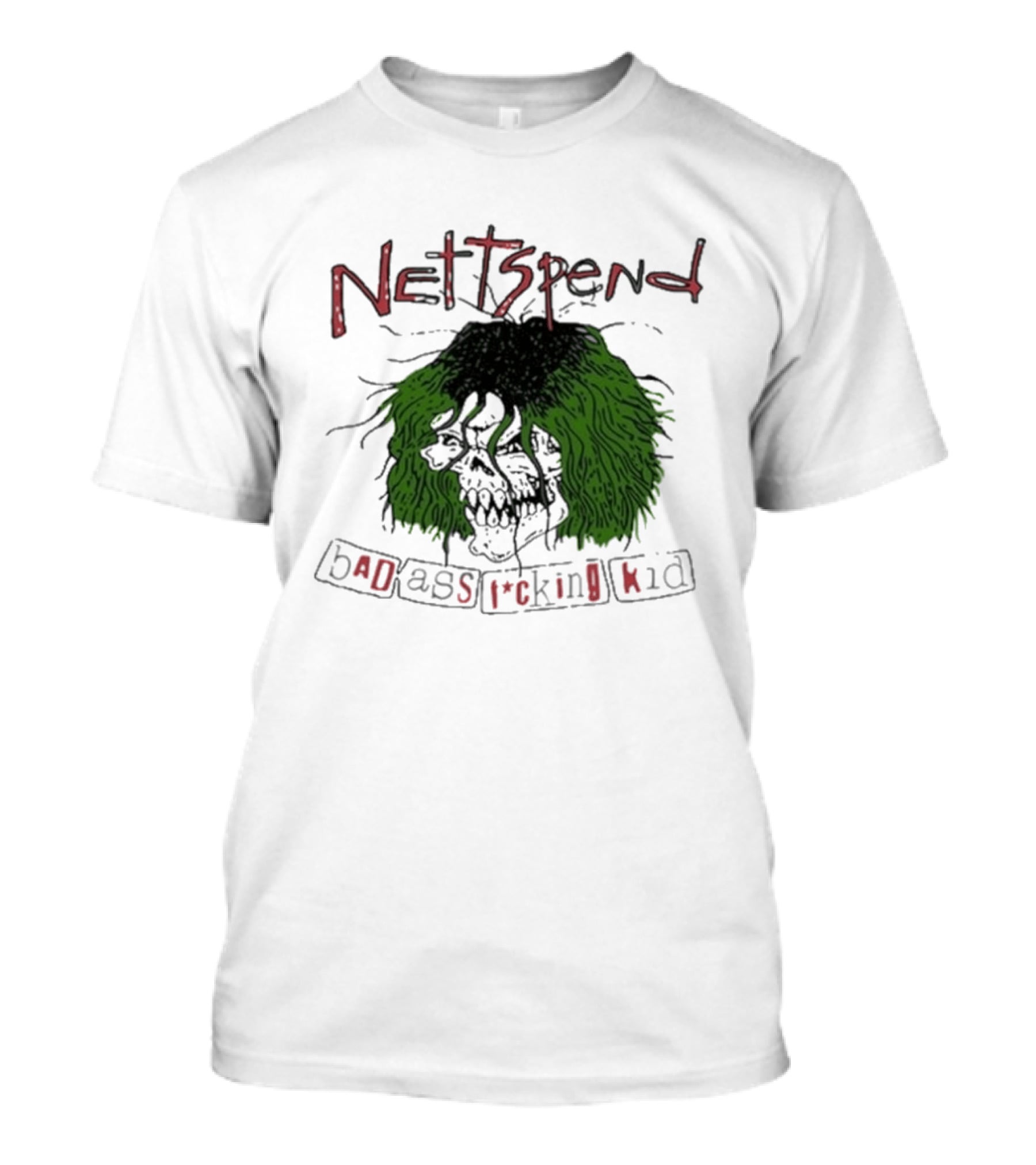 Nettspend Badassfuckingkid Grunge Skull Tour T-Shirt