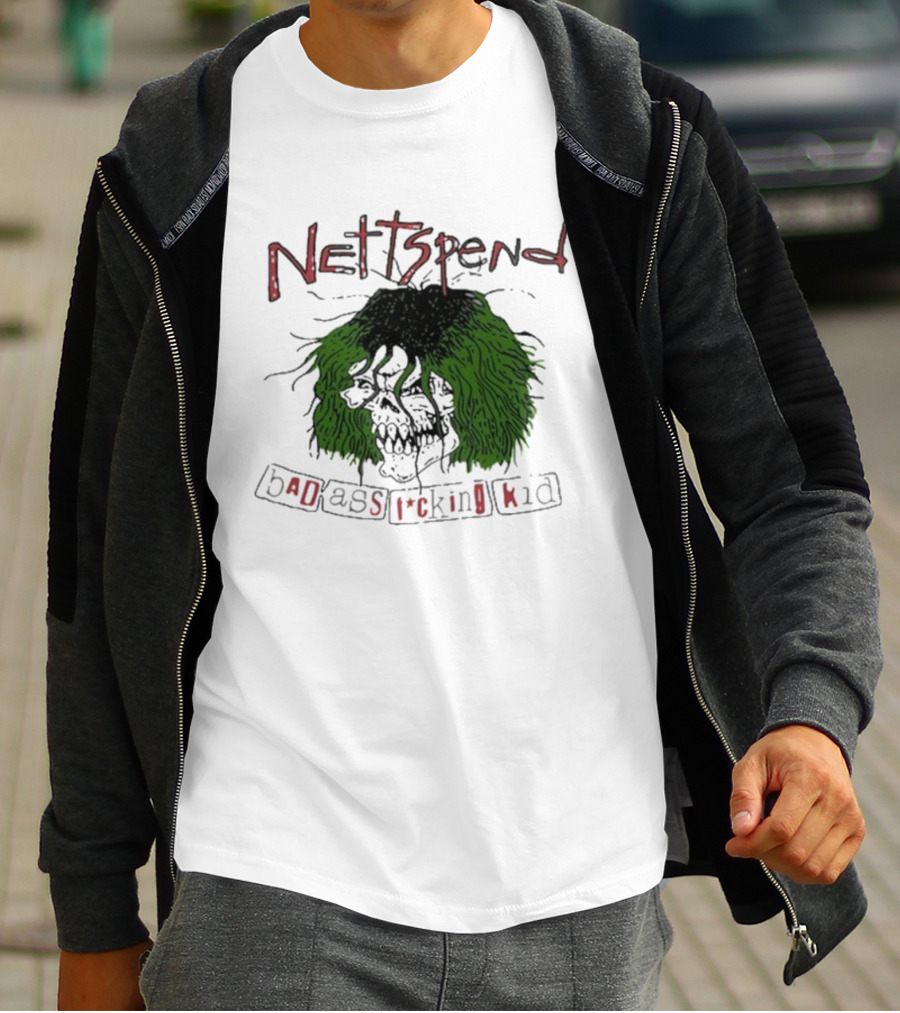 Nettspend Badassfuckingkid Grunge Skull Tour T-Shirt