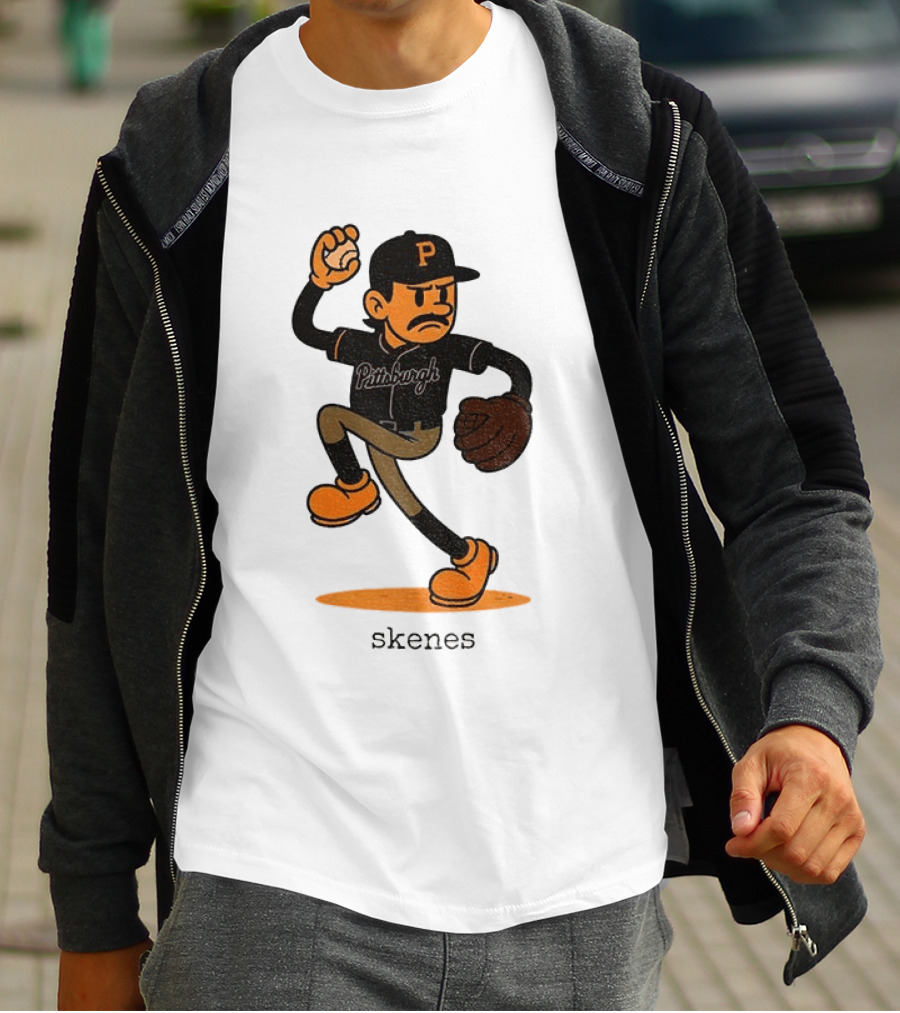 Paul Skenes Pittsburgh P Baseball MLB Cartoon Skenes T-Shirt