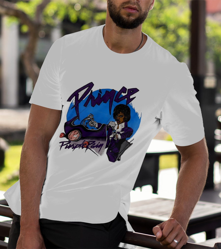 Prince Purple Rain Motorcycle 80s Music T-Shirt
