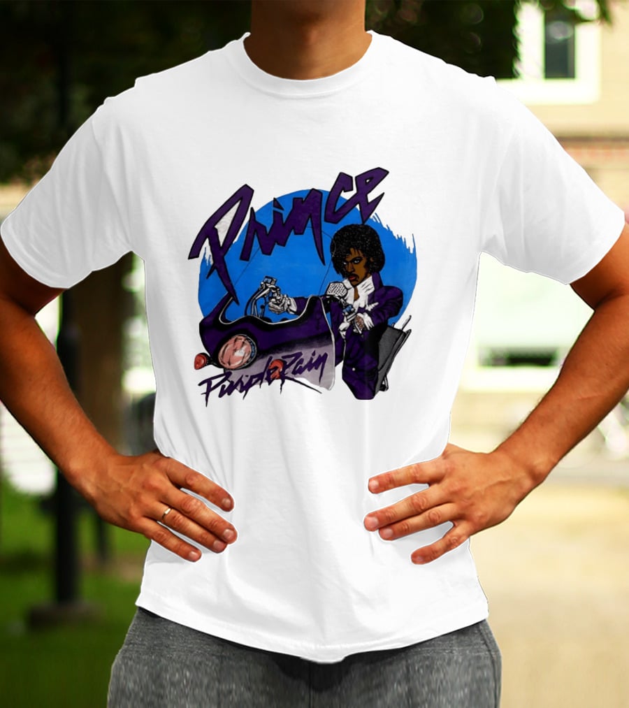 Prince Purple Rain Motorcycle 80s Music T-Shirt