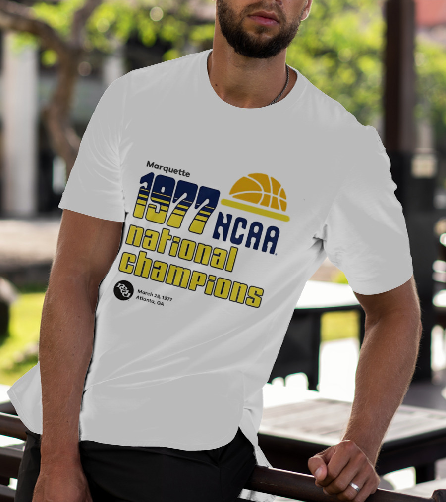 Marquette 1977 NCAA National Champions Basketball March 28_ASTRO_NY T-Shirt
