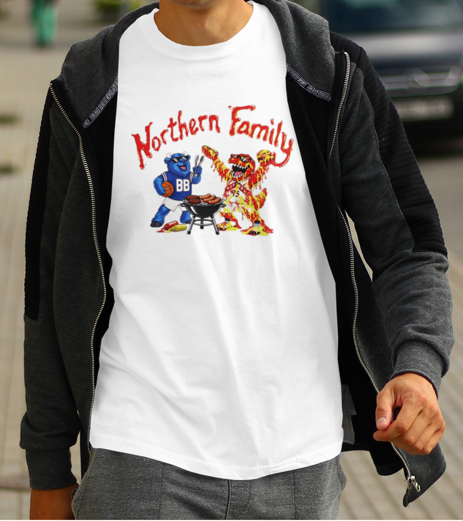 Northern Family BBQ Fun With Raptors And Buffalo Bills T-Shirt