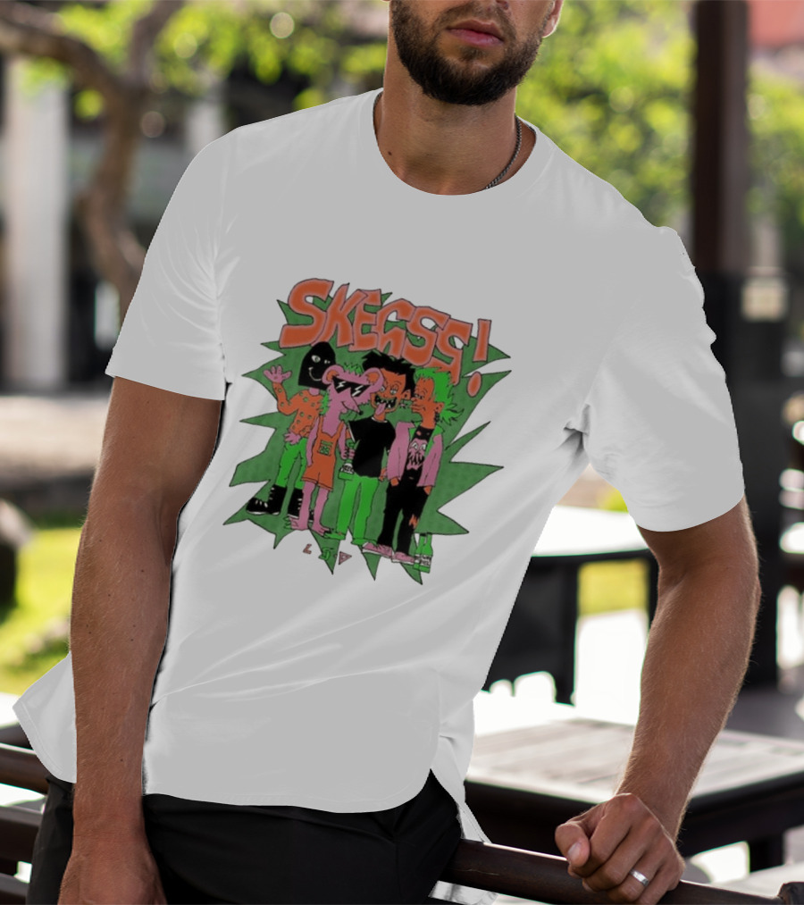 Skegss LSD Irvine Cartoon Characters Green T-Shirt