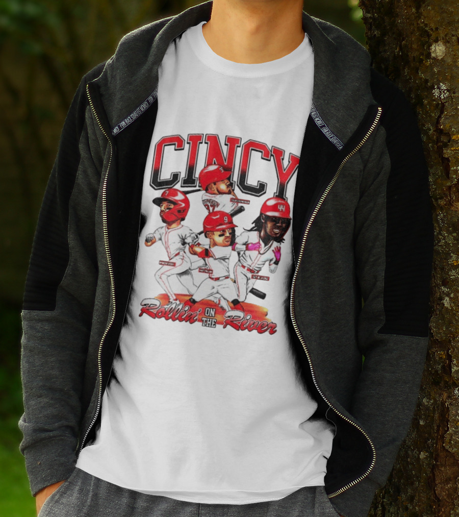 Cincy Spencer Steer Matt McLain Elly De La Cruz Tyler Stephenson Rollin' On The River T-Shirt