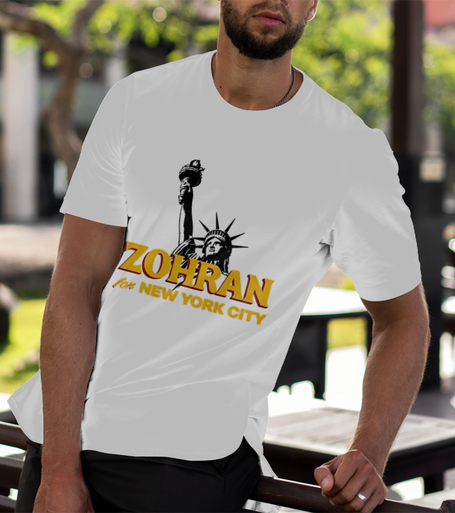 Zohran And Statue Of Liberty New York City Showdown T-Shirt