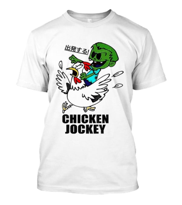 Zombie Chicken Jockey Exclamation Anime T-Shirt